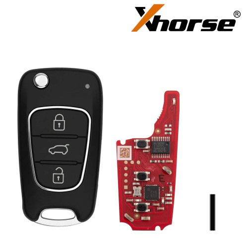 [5Pcs/Lot] XHORSE XNHY22EN Second Generation Wireless Flip Remote Key 3 Buttons for KIA for Hyundai Type