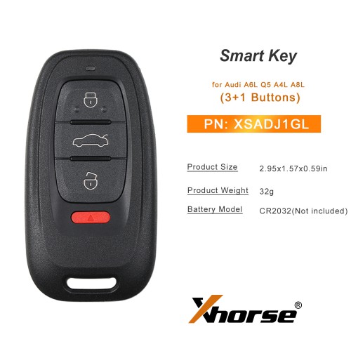 [5Pcs/Lot] XHORSE XSADJ1GL VVDI 754J Smart Key for Audi A6L Q5 A4L A8L 315MHZ/433MHZ/868MHZ