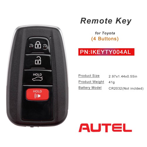 1Pc AUTEL IKEYTY004AL For Toyota 4D & 8A 4 Buttons