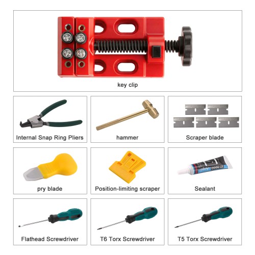 YANHUA Vtool -5C/5D Key Cutting Kits for VW/ Audi/ Porsche 5C/5D Key Shells Easy Removal