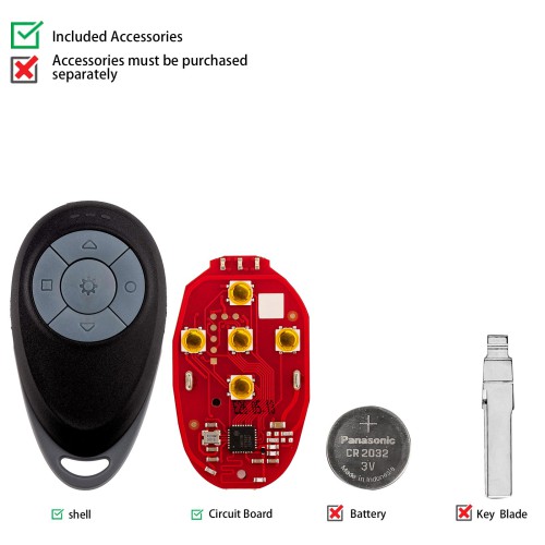[5PCS/Lot] XHORSE XKGTF1EN VVDI All-In-One Garage Remote Control 3 Garage Doors Simultaneously