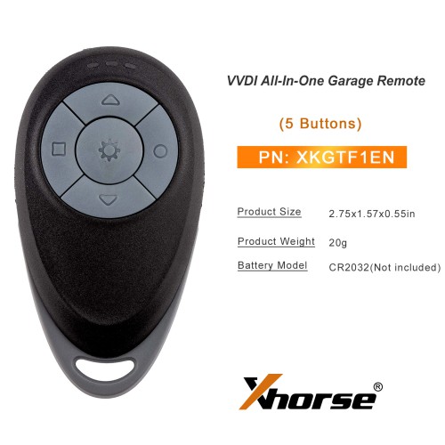 [5PCS/Lot] XHORSE XKGTF1EN VVDI All-In-One Garage Remote Control 3 Garage Doors Simultaneously