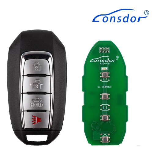 Lonsdor NS30-21 NS30 for Nissan/Infiniti Smart Key 4 Buttons Supports ID46 ID47 ID4A