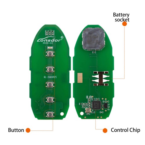 Lonsdor NS30-22 NS30 for Nissan/Infiniti Smart Key 5 Buttons Supports ID46 ID47 ID4A
