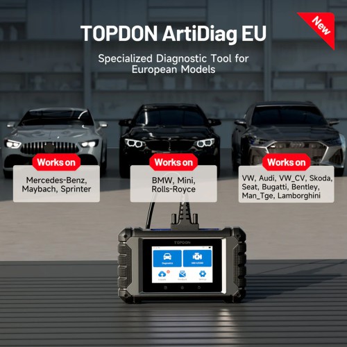 TOPDON ArtiDiag EU Car Diagnostic Tool for Euro Vehicles Supports ECU Coding Free Updates