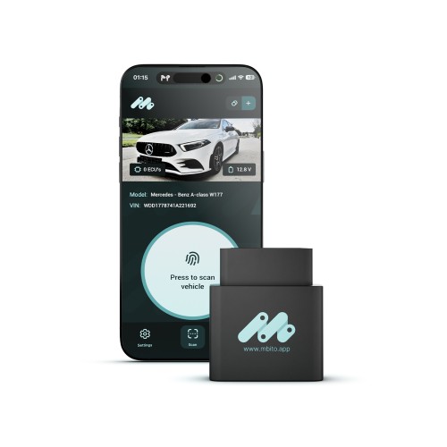 MBito OBD Device + 20 Credits Work with Phone APP Supports Diagnostics, Maintenance, Coding, Enable Hidden Features for Mercedes
