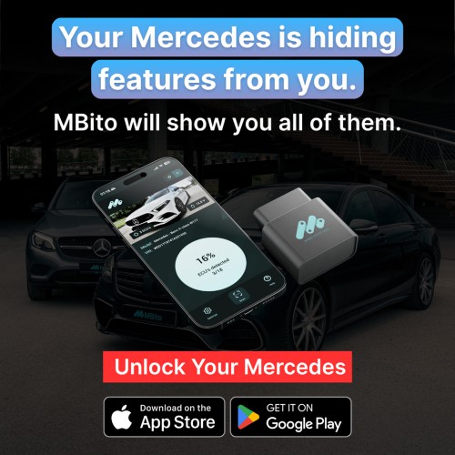 MBito OBD Device + 20 Credits Work with Phone APP Supports Diagnostics, Maintenance, Coding, Enable Hidden Features for Mercedes