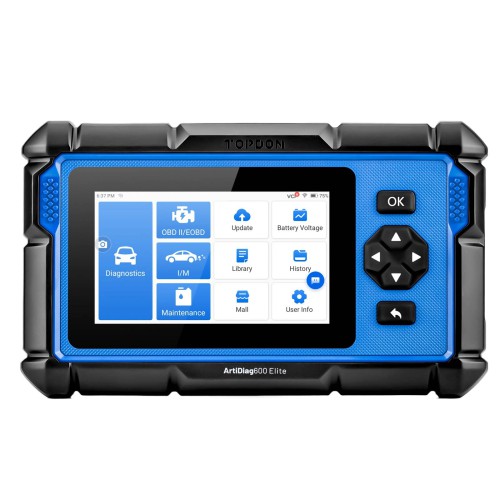 TOPDON ArtiDiag600 Elite Diagnostic Tool Compatible with Over 70 Brands Supports 13+ Maintenance Services and Multi-languages with 2-Year Free Updates