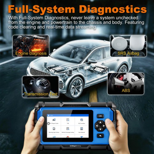 TOPDON ArtiDiag600 Elite Diagnostic Tool Compatible with Over 70 Brands Supports 13+ Maintenance Services and Multi-languages with 2-Year Free Updates