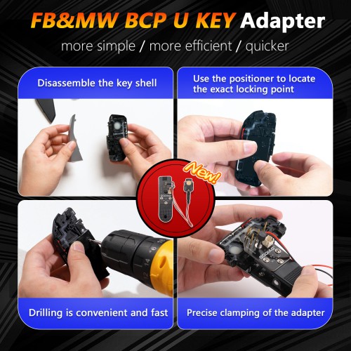 GODIAG BCP U KEY BDC2 BDC3 14-in-1 Adapter Kit for 5C/ 5D Encrypted Key Programming & Matching Supports KEY TOOL PLUS/IM608/KD-MAX/KD X4//KYDZ