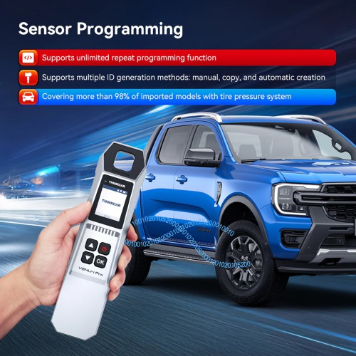 THINKCAR VENU IPRO Tire Pressure Diagnosis Tool Supports Sensor Activation/ Programming/ Learning, Tire Pressure Fault Diagnosis