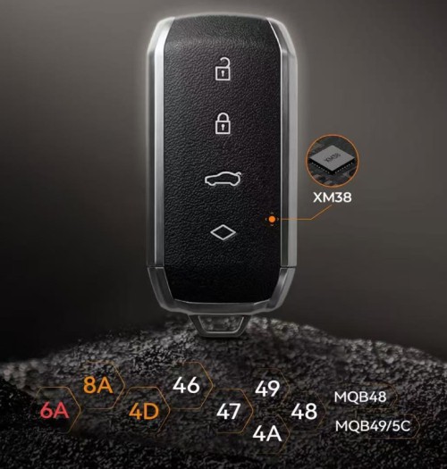 [5Pcs/Lot] XHORSE XSMS01EN MS.RT Leather-Grain XM38 Smart Key 4 Buttons