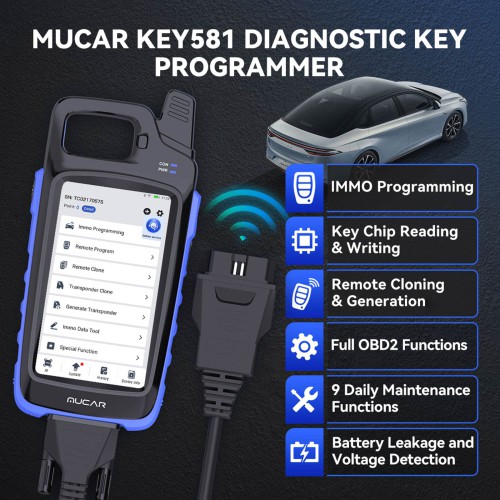 MUCAR KEY581 Key Programmer ALL-IN-ONE Professional Key Programming & OBDⅡ Diagnostic Tool