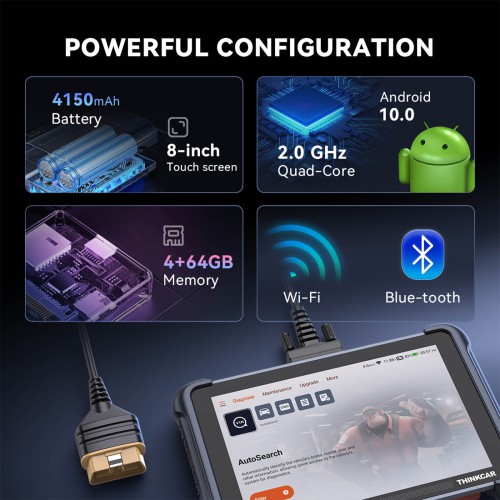 THINKCAR THINKSCAN 689 Supports 35+ Maintenance Functions, CAN-FD & DOIP Protocol, OE-Level Full System Diagnostic Free Update