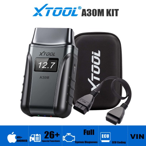 XTOOL A30M OBD2 Car Code Reader, Diagnostic Tool , Supports 26 Special Functions, Full System Diagnostic, Bi-directional Control