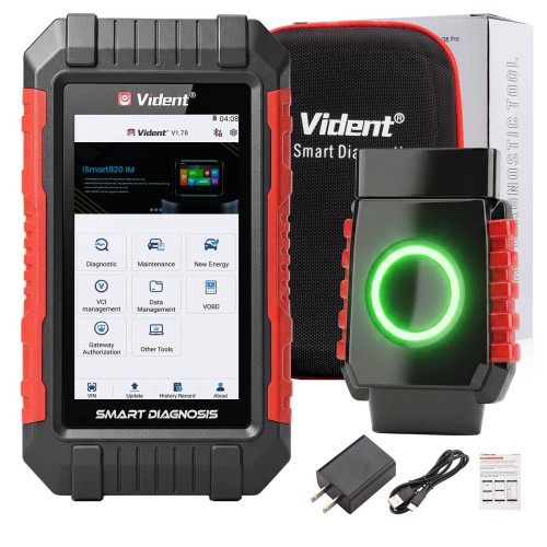 VIDENT G5 Pro Scanner Supports 13 Special Functions, CAN FD, DoIP Protocols, Automatic VIN Identification, Bluettooth & WIFI Free Update