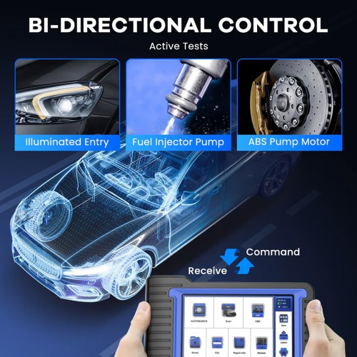 MUCAR VO7 OBD2 Scanner Supports 28+ Reset Functions OE-Level All-Systems Diagnostics Free Updates