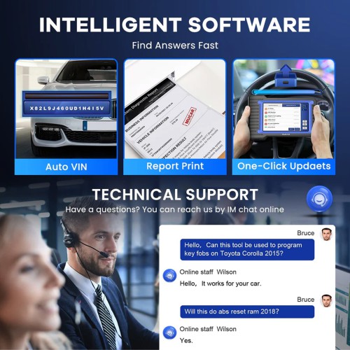 MUCAR VO7 OBD2 Scanner Supports 28+ Reset Functions OE-Level All-Systems Diagnostics Free Updates