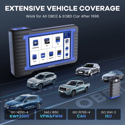 MUCAR VO7 OBD2 Scanner Supports 28+ Reset Functions OE-Level All-Systems Diagnostics Free Updates