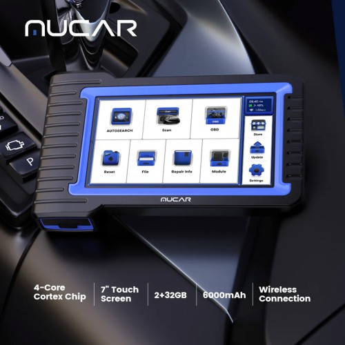 MUCAR VO7 S Automotive OBD2 Scanner Supports CAN-FD Protocol 28+ Reset Functions OE-Level All-Systems Diagnostics Free Update