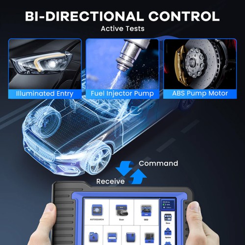 MUCAR VO7 S Automotive OBD2 Scanner Supports CAN-FD Protocol 28+ Reset Functions OE-Level All-Systems Diagnostics Free Update