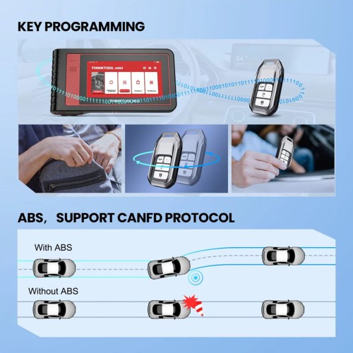 THINKCAR THINKTOOL MINI2 Scanner Supports Multi Languages CAN-FD Protocol 28 Maintenance Services