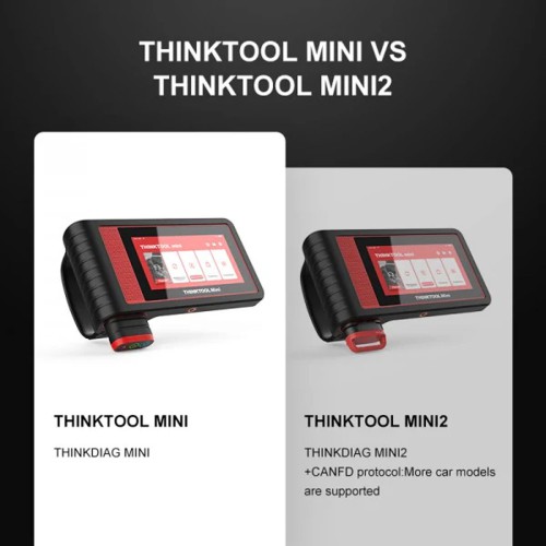 THINKCAR THINKTOOL MINI2 Scanner Supports Multi Languages CAN-FD Protocol 28 Maintenance Services