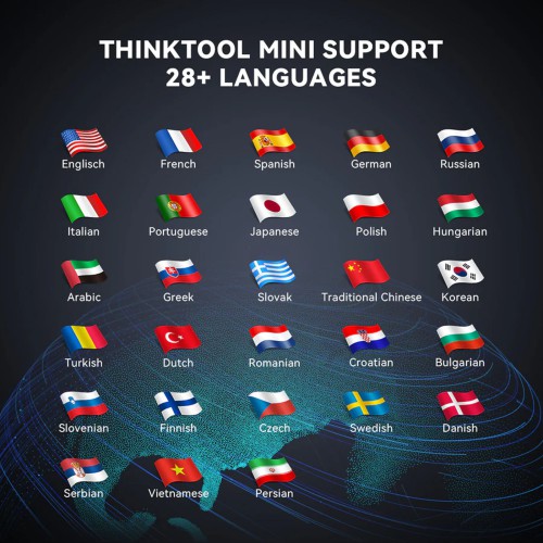 THINKCAR THINKTOOL MINI Scanner OE-level Full System Diagnostic Supports 28+ Languages 28 Reset Functions