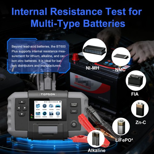 TOPDON BT600 Plus 2-in-1 Battery & Resistance Tester