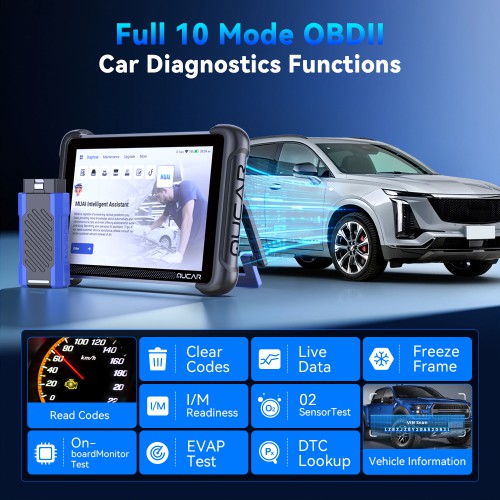 MUCAR 892BT PRO Bluetooth Diagnostic Scanner with AI Function Supports Topology Mapping 35 Reset ECU Coding CANFD & DOIP & J2534 Free Update