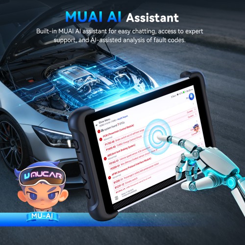 MUCAR 892BT PRO Bluetooth Diagnostic Scanner with AI Function Supports Topology Mapping 35 Reset ECU Coding CANFD & DOIP & J2534 Free Update