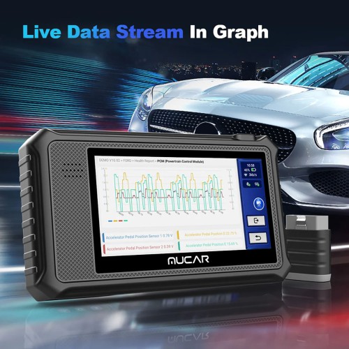 MUCAR VO6 OBD2 Scanner Full System Full OBD2 Diagnostics Supports 28+ Maintenance Functions