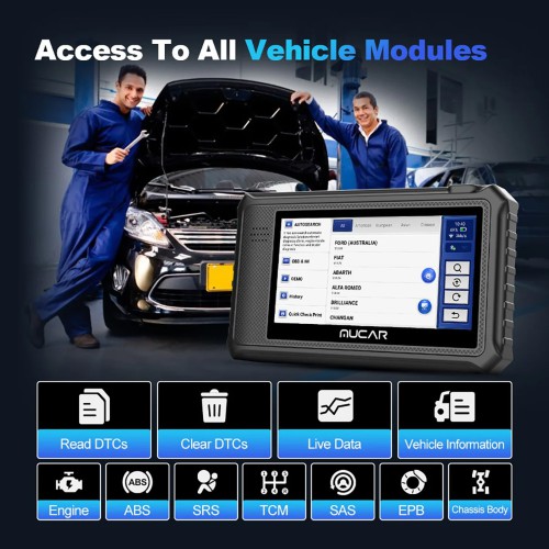MUCAR VO6 OBD2 Scanner Full System Full OBD2 Diagnostics Supports 28+ Maintenance Functions