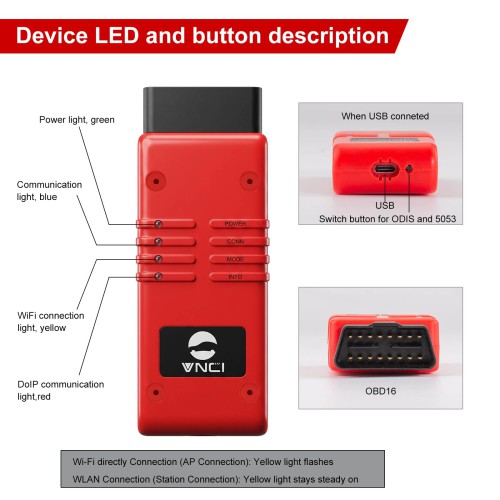 NEW VNCI 6154B for VW & for AUDI Diagnostic Tool Supports CAN FD/ DolP Protocol 2.4GHz & 5GHz Network