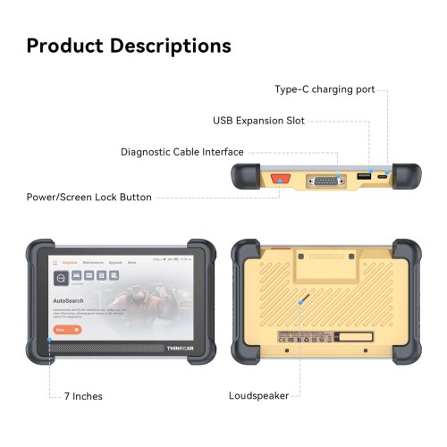 THINKSCAN 672 Diagnostic Scanner Supports Multi Languages CAN-FD Protocol 28+ Reset Functions IMMO Key Matching
