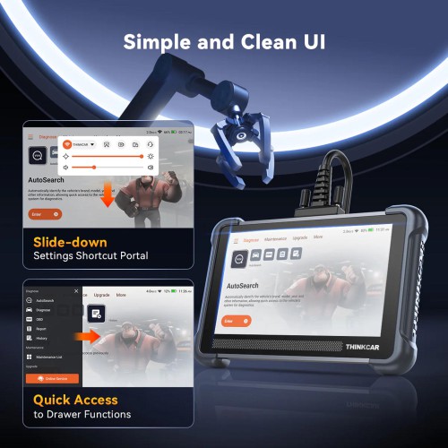 THINKSCAN 672 Diagnostic Scanner Supports Multi Languages CAN-FD Protocol 28+ Reset Functions IMMO Key Matching