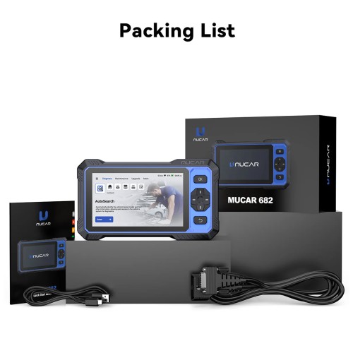 MUCAR 682 AI Intelligent Diagnostic Scanner OE-level Full System Diagnostics Supports CAN FD & FCA AutoAuth 20+ Reset Functions