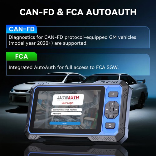 MUCAR 682 AI Intelligent Diagnostic Scanner OE-level Full System Diagnostics Supports CAN FD & FCA AutoAuth 20+ Reset Functions