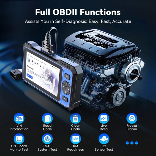 MUCAR 682 AI Intelligent Diagnostic Scanner OE-level Full System Diagnostics Supports CAN FD & FCA AutoAuth 20+ Reset Functions