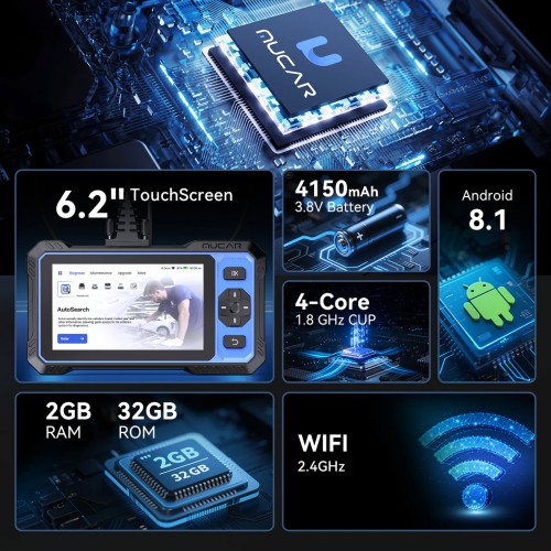 MUCAR 682 AI Intelligent Diagnostic Scanner OE-level Full System Diagnostics Supports CAN FD & FCA AutoAuth 20+ Reset Functions