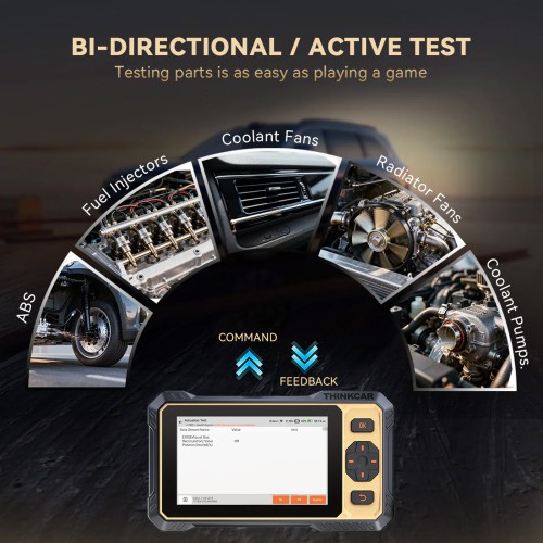 THINKCAR THINKSCAN 662 Diagnostic Scanner Supports CAN FD & Auto VIN 12 Reset Functions 28+ Languages 4 Major Systems Diagnoses Free Update
