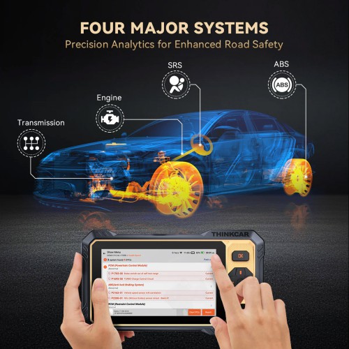 THINKCAR THINKSCAN 662 Diagnostic Scanner Supports CAN FD & Auto VIN 12 Reset Functions 28+ Languages 4 Major Systems Diagnoses Free Update