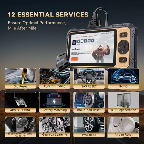 THINKCAR THINKSCAN 662 Diagnostic Scanner Supports CAN FD & Auto VIN 12 Reset Functions 28+ Languages 4 Major Systems Diagnoses Free Update