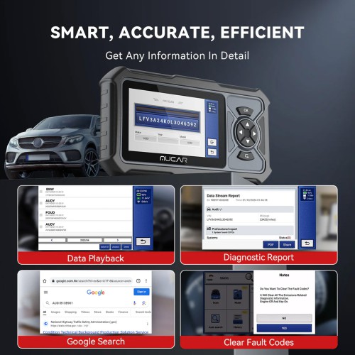 MUCAR CDE900 LITE Full System Diagnostic Scanner Supports Full OBD2 Function 21 + Languages Choose Any 5 Functions from 28 Reset Services