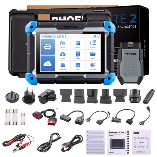TOPDON Phoenix Lite 2 Diagnostic Tool Supports 35 Maintenance Services Cover 200+ Vehicle Makes with 2 Years Free Update