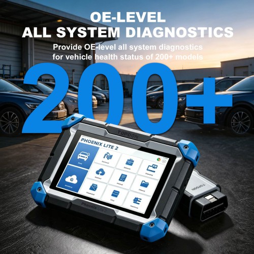 TOPDON Phoenix Lite 2 Diagnostic Tool Supports 35 Maintenance Services Cover 200+ Vehicle Makes with 2 Years Free Update