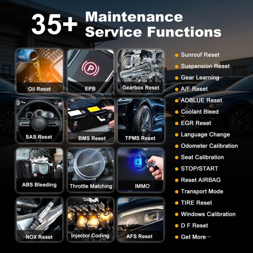 TOPDON Phoenix Lite 2 Diagnostic Tool Supports 35 Maintenance Services Cover 200+ Vehicle Makes with 2 Years Free Update