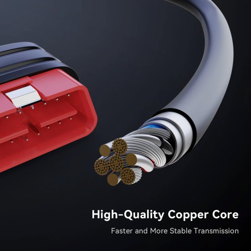 THINKCAR THINKDIAG Extension Cable Length 60cm, High-quality Copper Core Wire, Use Eco-friendly Materials, Supports Connecting to All OBD2 Devices