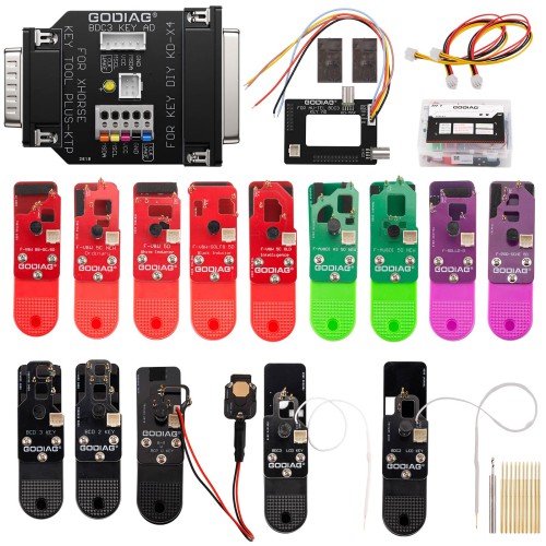 GODIAG BCP U KEY BDC2 BDC3 14-in-1 Adapter Kit for 5C/ 5D Encrypted Key Programming & Matching Supports KEY TOOL PLUS/IM608/KD-MAX/KD X4//KYDZ