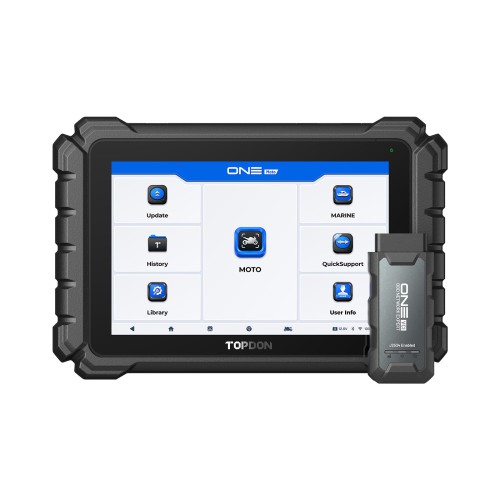 TOPDON ONE Moto Diagnostic Scanner for Motorcycles, ATVs and Marine Vehicles Support 45 Languages 2 Years Free Update